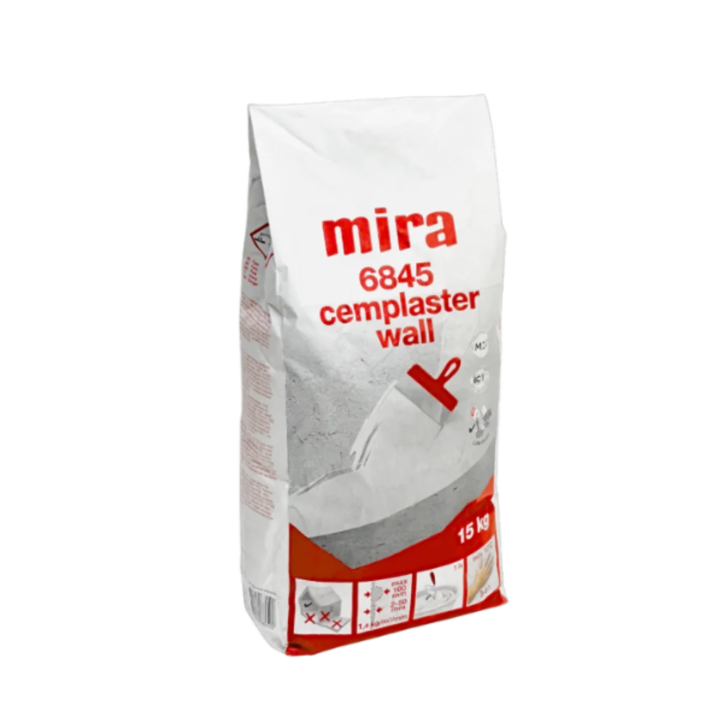 Шпаклювальна суміш Mira 6845 cemplaster wall — упаковка продукту