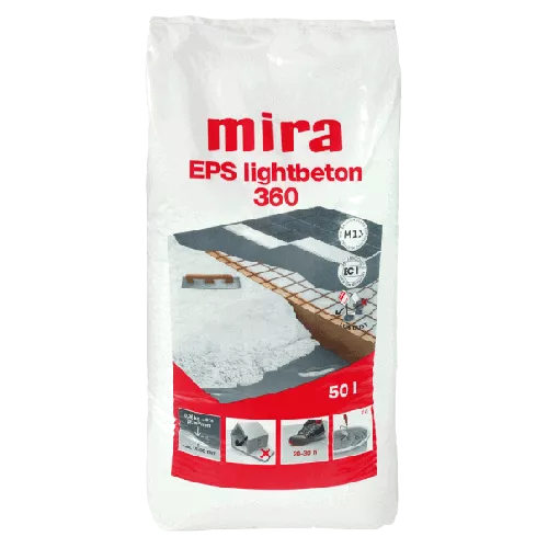 Легкий бетон Mira EPS lightbeton з пінополістирольними кульками