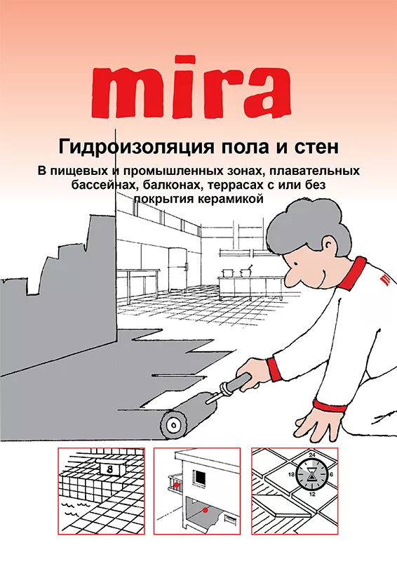 Гідроізоляція поверхонь з продукцією Mira — нанесення захисного покриття