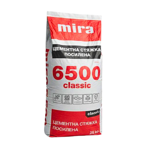 Лінійка клейових сумішей та стяжок Mira